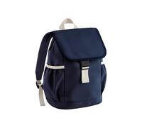BagBase Kids Adventure Backpack - Navy, Recycled Polyester, Contrast Styling, Elasticated Side Pockets, Fold-Over Flap with Buckle & Drawstring Closure, Adjustable Straps, Made for Decoration