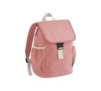 BagBase Kids Adventure Backpack - Pink, Recycled Polyester, Contrast Styling, Elasticated Side Pockets, Fold-Over Flap with Buckle & Drawstring Closure, Adjustable Straps, Made for Decoration