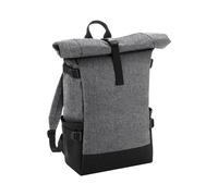 Bagbase Men's Block Roll Top Backpack in Light Grey Bagbase Light Grey
