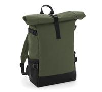 Bagbase Men's Block Roll-Top Backpack in Olive Bagbase Olive