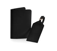 Bagbase Men's Boutique Passport Holder & Luggage Tag Set in Black Bagbase Black One Size