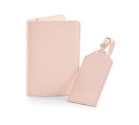 Bagbase Men's Boutique Passport Holder & Luggage Tag Set in Pink Bagbase Pink One Size