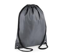 Bagbase Men's Budget Water Resistant Sports Gymsac Drawstring Bag (11 Litres) in Dark Grey Bagbase Dark Grey