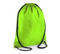 Bagbase Men's Budget Water Resistant Sports Gymsac Drawstring Bag (11 Litres) in Lime Bagbase Lime