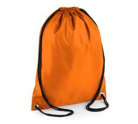 Bagbase Men's Budget Water Resistant Sports Gymsac Drawstring Bag (11 Litres) in Orange Bagbase Orange