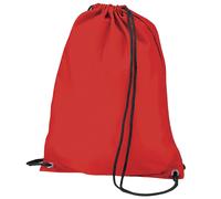 Bagbase Men's Budget Water Resistant Sports Gymsac Drawstring Bag (11 Litres) in Red Bagbase Red