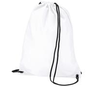 Bagbase Men's Budget Water Resistant Sports Gymsac Drawstring Bag (11L) in White Bagbase White