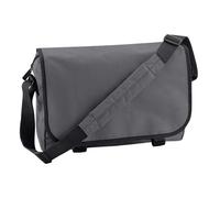 Bagbase Men's Contrast Detail Messenger Bag in Dark Grey Bagbase Dark Grey
