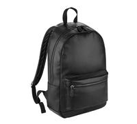 Bagbase Men's Faux Leather Backpack in Black Bagbase Black