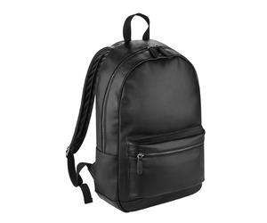 Bagbase Men's Faux Leather Backpack in Black Bagbase Black