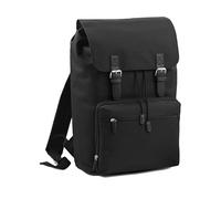 Bagbase Men's Heritage Laptop Backpack Bag (Up To 17inch Laptop) in Jet Black Bagbase Jet Black One Size