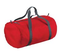 Bagbase Men's Packaway Barrel Bag Duffle Water Resistant Travel Bag (32 Litres) in Red Bagbase Red One Size