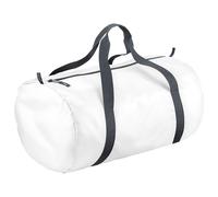 Bagbase Men's Packaway Barrel Bag Duffle Water Resistant Travel Bag (32 Litres) in White Bagbase White One Size