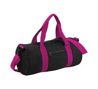 Bagbase Men's Plain Varsity Barrel Duffle Bag (20 Litres) in Black Bagbase Black One Size