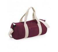 Bagbase Men's Plain Varsity Barrel Duffle Bag (20 Litres) in Burgundy Bagbase Burgundy One Size