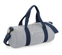 Bagbase Men's Plain Varsity Barrel Duffle Bag (20 Litres) in Light Grey Bagbase Light Grey One Size