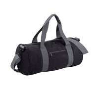 Bagbase Men's Plain Varsity Barrel Duffle Bag (20 Litres) in True Black Bagbase True Black One Size