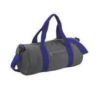 Bagbase Men's Plain Varsity Barrel Duffle Bag (20 Litres) Pack of 2 in Light Grey Bagbase Light Grey One Size