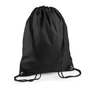 Bagbase Men's Premium Drawstring Bag in Black Bagbase Black