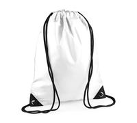 Bagbase Men's Premium Drawstring Bag in White Bagbase White