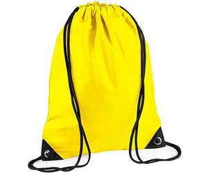Bagbase Men's Premium Gymsac Water Resistant Bag (11 Litres) in Yellow Bagbase Yellow
