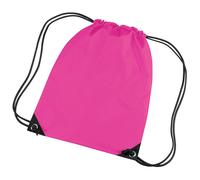 Bagbase Men's Premium Gymsac Water Resistant Bag (11 Litres) Pack of 2 in Fuchsia Bagbase Fuchsia