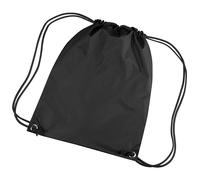 Bagbase Men's Premium Gymsac Water Resistant Bag (11 Litres) Pack of 2 in Jet Black Bagbase Jet Black