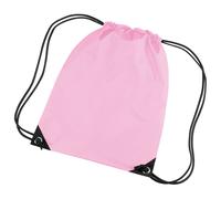 Bagbase Men's Premium Gymsac Water Resistant Bag (11 Litres) Pack of 2 in Light Pink Bagbase Light Pink