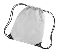 Bagbase Men's Premium Gymsac Water Resistant Bag (11 Litres) Pack of 2 in Silver Bagbase Silver