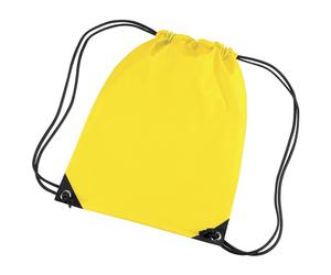 Bagbase Men's Premium Gymsac Water Resistant Bag (11 Litres) Pack of 2 in Yellow Bagbase Yellow
