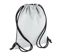 Bagbase Men's Reflective Drawstring Bag in Silver Bagbase Silver