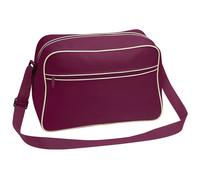 Bagbase Men's Retro Adjustable Shoulder Bag (18 Litres) in Burgundy Bagbase Burgundy