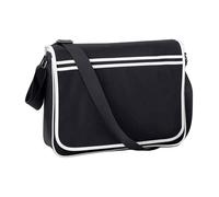 Bagbase Men's Retro Messenger Bag in Black Bagbase Black