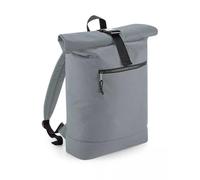 Bagbase Men's Roll Top Backpack in Mid Grey Bagbase Mid Grey
