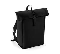 Bagbase Men's Roll Top PU Backpack in Black Bagbase Black