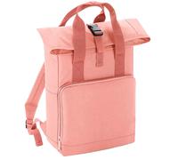 Bagbase Men's Roll Top Twin Handle Backpack in Baby Pink Bagbase Baby Pink