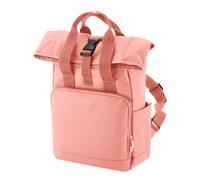 Bagbase Men's Roll Top Twin Handle Backpack in Baby Pink Bagbase Baby Pink