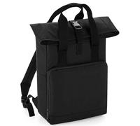 Bagbase Men's Roll Top Twin Handle Backpack in Black Bagbase Black