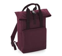 Bagbase Men's Roll Top Twin Handle Backpack in Burgundy Bagbase Burgundy
