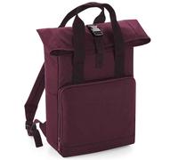 Bagbase Men's Roll Top Twin Handle Backpack in Burgundy Bagbase Burgundy