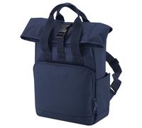 Bagbase Men's Roll Top Twin Handle Backpack in Mid Navy Bagbase Mid Navy