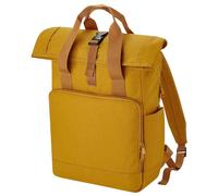Bagbase Men's Roll Top Twin Handle Laptop Backpack in Mustard Bagbase Mustard