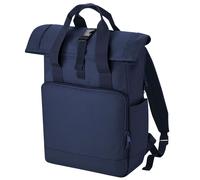 Bagbase Men's Roll Top Twin Handle Laptop Bag in Mid Navy Bagbase Mid Navy