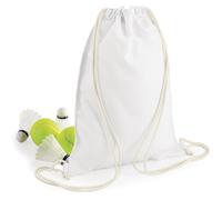 Bagbase Men's Sublimation Gymsac Drawstring Bag (5 Litres) in White Bagbase White