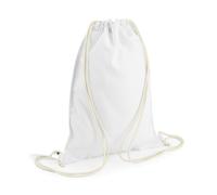Bagbase Men's Sublimation Gymsac Drawstring Bag (5 Litres) Pack of 2 in White Bagbase White