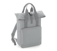 Bagbase Men's Twin Handle Roll-Top Backpack in Light Grey Bagbase Light Grey One Size