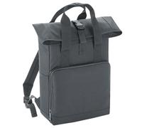 Bagbase Men's Twin Handle Roll-Top Backpack in Mid Grey Bagbase Mid Grey One Size