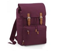 Bagbase Men's Vintage Laptop Backpack in Burgundy Bagbase Burgundy One Size