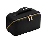 Bagbase - Open Flat Accessory Case - Travel Essentials, Makeup Bag, Bathroom Accessory, Cosmetic Bags - with a Zippered Compartment and More - 100% Leather-Look PU