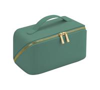 Bagbase - Open Flat Accessory Case - Travel Essentials, Makeup Bag, Bathroom Accessory, Cosmetic Bags - with a Zippered Compartment and More - 100% Leather-Look PU